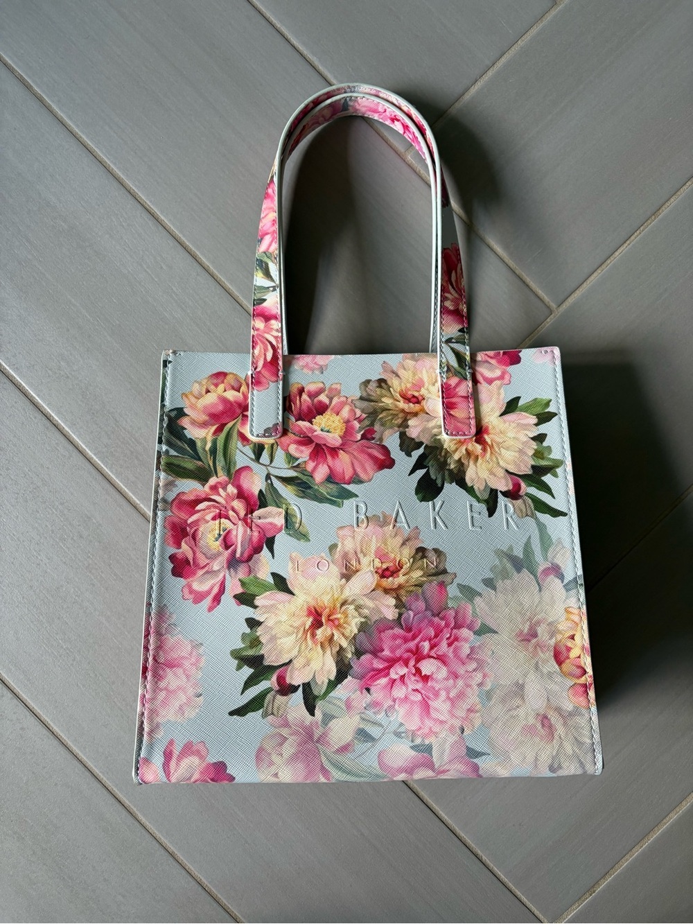 Ted Baker Floral Print Pink and Cream Tote